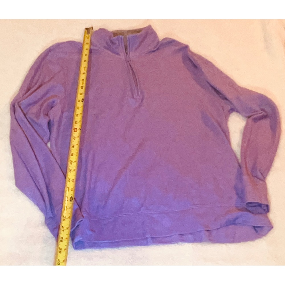 Vineyard Vines Mens Purple 100% Pima Cotton Quarter Zip Pullover Sweater Size M - Picture 2 of 5